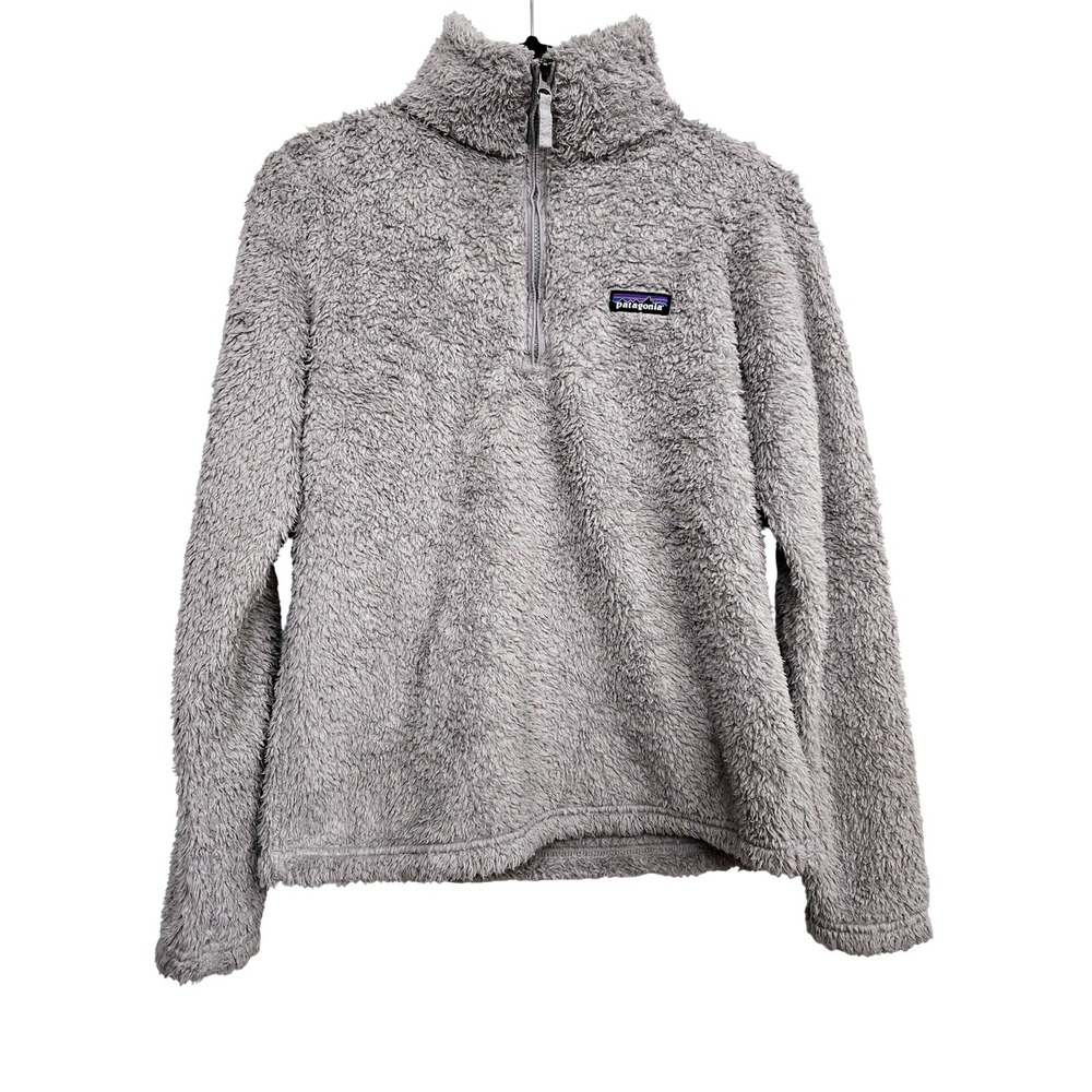 Patagonia‎ Gorpcore Cozy Gray Sherpa 1/4 Zip Fleece Pullover Small Athleisure